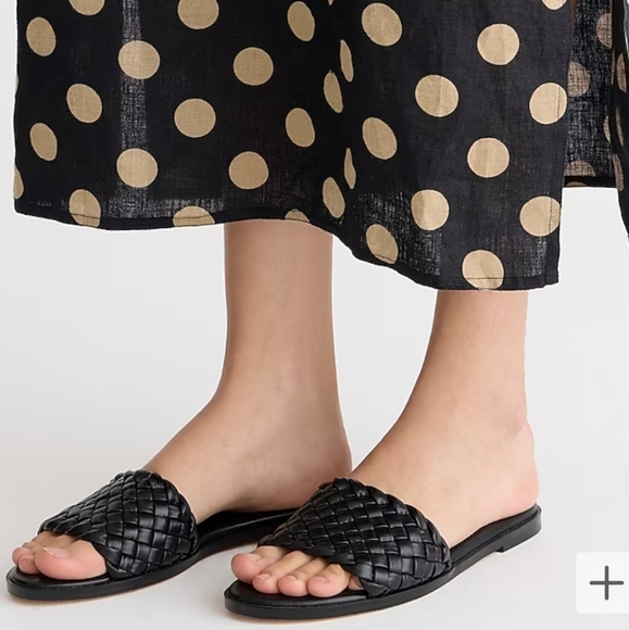 J. Crew Black Woven Leather Sandals - Picture 3 of 11